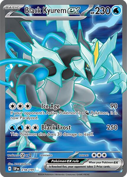 Black Kyurem ex - 218/191 - SV08 Surging Sparks - Holofoil - Near Mint (NM)