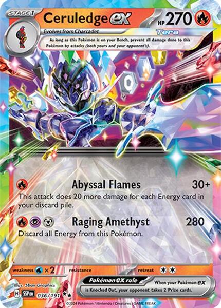 Ceruledge ex - SV08 Surging Sparks - Holofoil - Near Mint (NM)