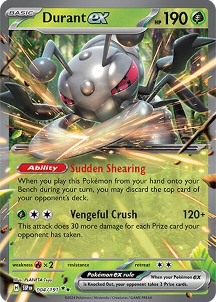 Durant ex - 004/191 - SV08 Surging Sparks - Holofoil - Near Mint (NM)