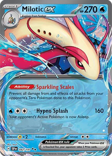 Milotic ex - 042/191 - SV08 Surging Sparks - Holofoil - Near Mint (NM)