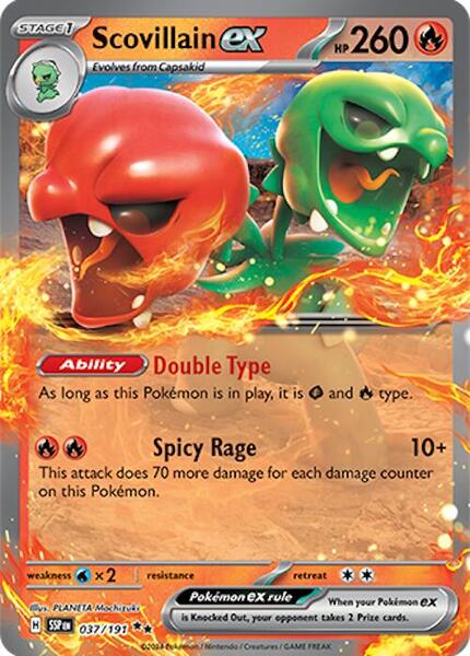 Scovillain ex - 037/191 - SV08 Surging Sparks - Holofoil - Near Mint (NM)
