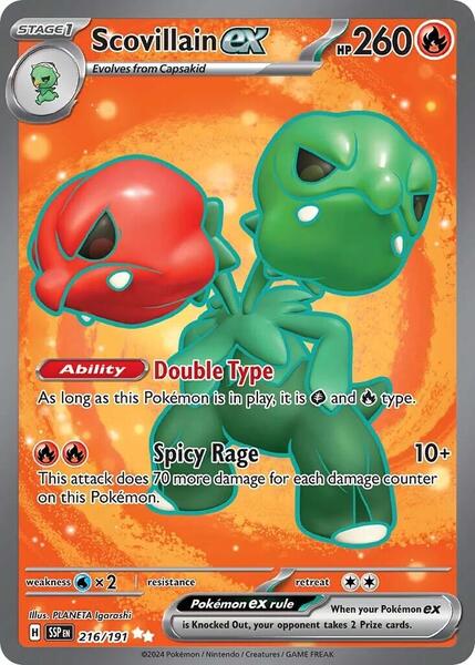 Scovillain ex - 216/191 - SV08 Surging Sparks - Holofoil - Near Mint (NM)