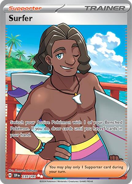 Surfer - 235/191 - SV08 Surging Sparks - Holofoil - Near Mint (NM)