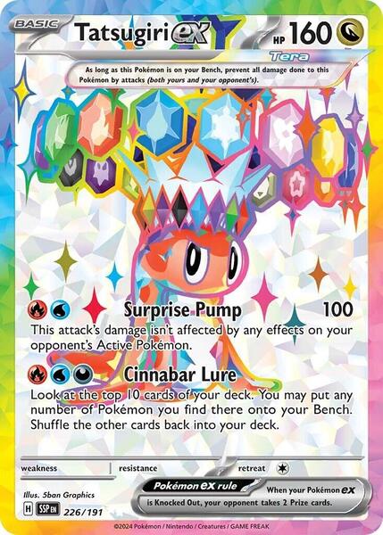Tatsugiri ex - 226/191 - SV08 Surging Sparks - Holofoil - Near Mint (NM)